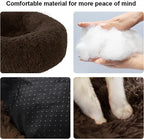 Dog Bed for Small Medium Large Dogs, 20 inch Calming Dogs Bed, Washable-Round - Image 2