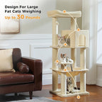 Large Cat Tree with Reinforced Scratching Posts - Image 2