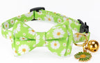 Breakaway Cat Collar with Cute Bow Tie Bell 2Pack Daisy Bee Pattern - Image 5