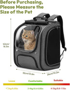 Pecute Cat Backpack Carrier, Large Space Cat Bubble Backpack, Breathable Cat - Image 9