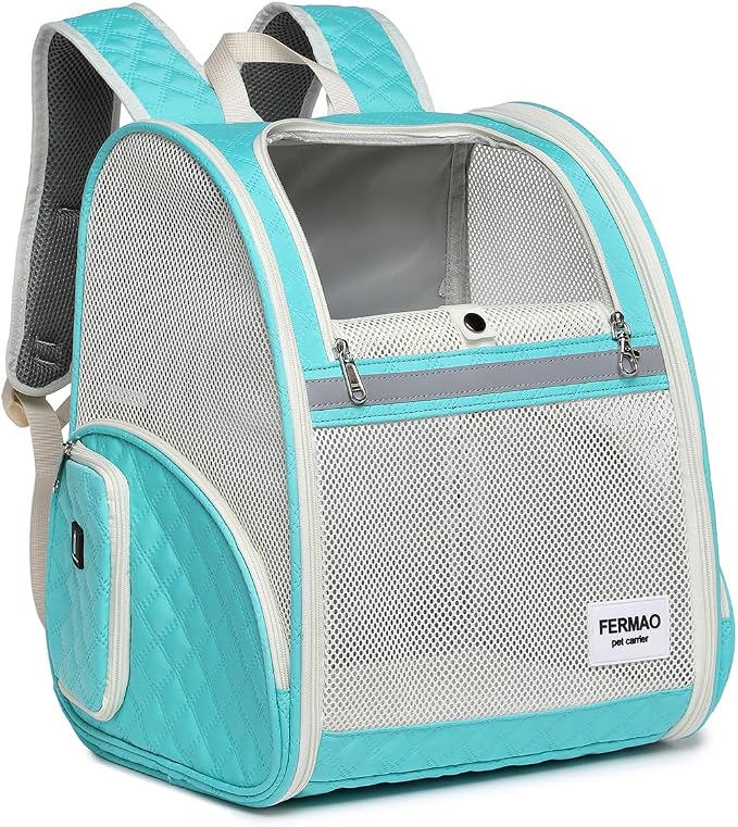 Cat Backpack Carrier for Small Dogs and Medium cat Puppy Kitten Bunny Pet by FERMAO