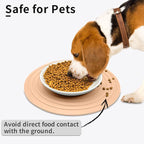 Fhiny 3PCS Silicone Pet Food Mat, 9.5" Round Waterproof Non-Slip Dog Cat Bowl - Image 4