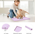 Dog Food Mat, Silicone Waterproof Food Tray, Non Slip Pet Bowl Mats Placemat - Image 2