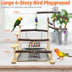 Kathson Wood Bird Playground Parrot Play Stand Bird Stand - Image 2