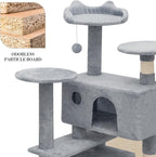 Athena Collection Cat Tree, 54 Inch Multi-Level Cat Activity Center - Image 4