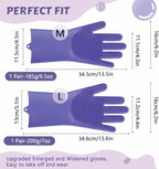 Pecute Pet Grooming Gloves, Heat Resistant, Silicone Bathing and Massaging - Image 6
