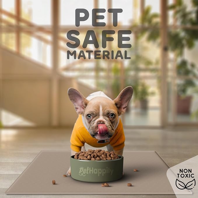 Dog Food Mat - 28x18 Raised Edges Dogs Mat - Image 3