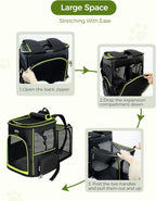 BAGLHER Expandable Cat Carrier Backpacks, Retractable Pet Carrier Backpack - Image 7