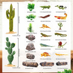 32Pcs Desert Reptiles Animals Figures Toys School Projects Diorama Kit Lizard - Image 3