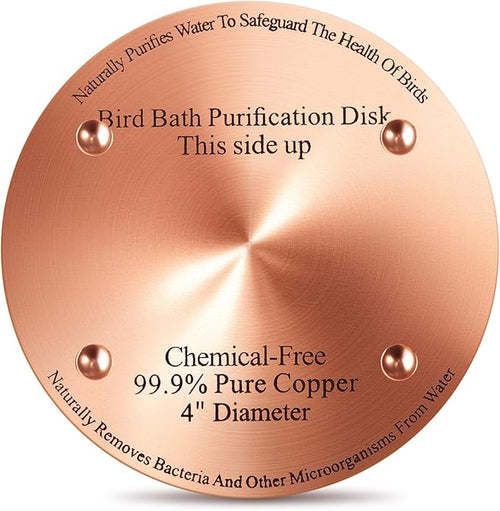 1 Pcs Bird Bath Copper Disk, 0.6mm Thick Reinforced 99.99% Pure Copper Birdbath by Unknown