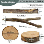 8 PCS Natural Bird Perch Set - Image 2