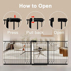 WAOWAO Baby Gate 100-109.42" Extra Wide Pressure Mounted Walk Through Swing - Image 4