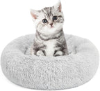 MIXJOY Calming Cat Beds for Indoor Cats, Fluffy Small Cat Cuddler Bed, by MIXJOY