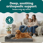 FurHaven Orthopedic Dog Bed for Large Dogs, L-Shaped Chaise Mattress - Image 2