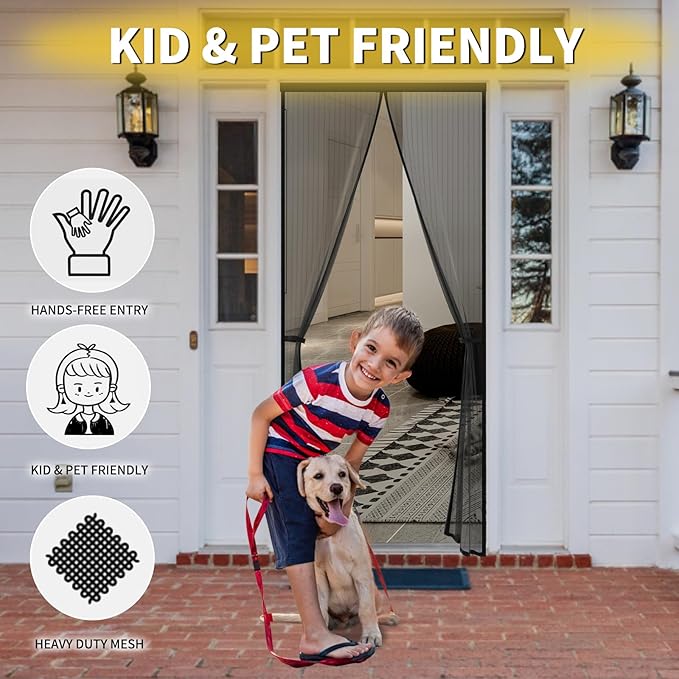 Reversible Left Right Side Opening Magnetic Screen Door - Image 4