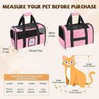 Soft Cat Carrier for Pets Up to 15 lbs, TSA Approved for Airline in-Cabin - Image 3