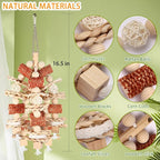 Bird Toys - Natural Corn Cob and Loofah Slices - Image 6