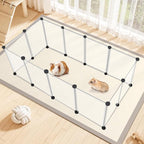 12 Panels Transparent Small Animals Playpen, Plastic Enclosure, Puppy Play Pen - Image 7