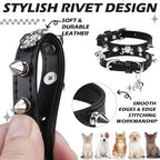 EXPAWLORER Leather Cat Collar for Girl Boy- Adjustable Pet Collar - Image 4
