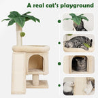 Meowoou Palm Cat Tree Tower for Indoor Cats - Image 3