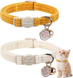 2 Pack Corduroy Cat Collars by Babolepet