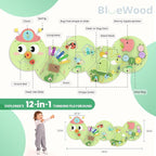BlueWood Wooden Wall Busy Board Panels, Toddler Learning Activity Center - Image 2