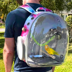 Galaxy Pink Bird Carrier Backpack - Image 6