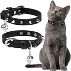 EXPAWLORER Leather Cat Collar for Girl Boy- Adjustable Pet Collar by EXPAWLORER