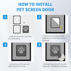 PETLESO Dog Door for Screen Doors, Large Dog Opening for Sliding Doors - Image 6