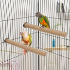 Hypeety Bird Perch Stand Natural Wood Parrot Hemp Rope Perch Birdcage - Image 6
