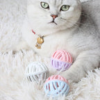 Rubber Cat Toy Balls with Inside Bell, Soft TPR Interactive Cat Ball Toys - Image 5