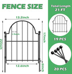 Garden Fence, 17 in x 21 ft Arched Rustproof Metal No Dig Fence Garden Fence - Image 2