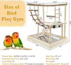 Hamiledyi Bird Playground Parrots Wood Perch Stand Cockatiel Playground Bird - Image 4