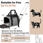 Airline Approved Top-Expanding Pet Carrier on Wheels- Extra Spacious Soft Lined - Image 6