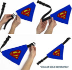 DC Comics Pet Bandana Superman Shield Logo Blue Red Yellow Slip On Collar - Image 6