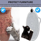 Cat Scratcher Mat, Natural Cotton Rope Cat Scratching Pad, 16.9'' Round Cat - Image 5