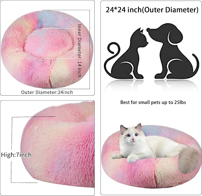 Cat Beds for Indoor Cats, 24 Inch Dog Bed for Small Melium Large Dogs, - Image 5