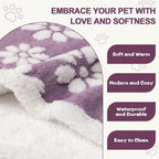 Waterproof Blanket for Dog Cat or Adult, Cute 3D Textured Flower Dog Blanket - Image 3