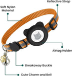 Cat Collar with AirTag Holders, Reflective Breakaway Safety Collars, Bells and - Image 5