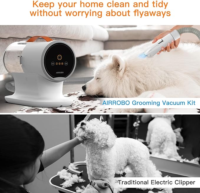 AIRROBO Dog Grooming Vacuum Kit, 12000Pa Strong Pet Vacuum - Image 5