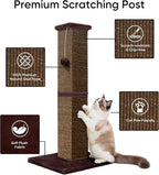 Cat Scratching Post 32 Inch for Indoor Large Cats and Kitten, Nature Sisal Tall - Image 3