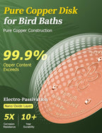 Mellbree Bird Bath Copper Disk, 0.6mm Reinforced 99.99% Pure Copper Cleaning - Image 4