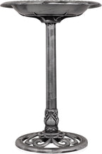 Alpine Corporation TEC116GR Outdoor Pedestal Birdbath w/Scrollwork Base and - Image 2
