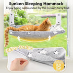2PC Cat Window Perch, Glow in The Dark Cordless Foldable Pet Hammock Bed - Image 2
