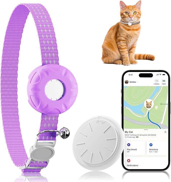 GPS Tracker for Cats, Cat Tracker Compatible by ZFSJTAG