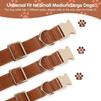 TDTOK Stylish Leather Dog Collar, Comfortable Soft PU Leather Dog Collars - Image 2