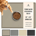 AVERYDAY 100% Waterproof Thicker Silicone Dog Food Mat, 0.63'' Raised Edge Bowl by YourAveryDay