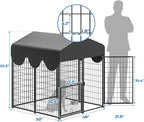 4x4x4.5ft Outdoor Dog Kennel, Metal Heavy Duty Dog Run - Image 3