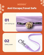 MIDOG Cat Carrier Soft for Small to Medium-Sized Cats, TSA Airline Approved - Image 4