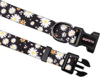 QQPETS Adjustable Soft Dog Collar: Print Flower Pink Multicolor Cute Patterns - Image 8